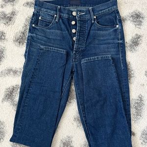 Mother Denim Stunner Ankle high waisted button up jeans